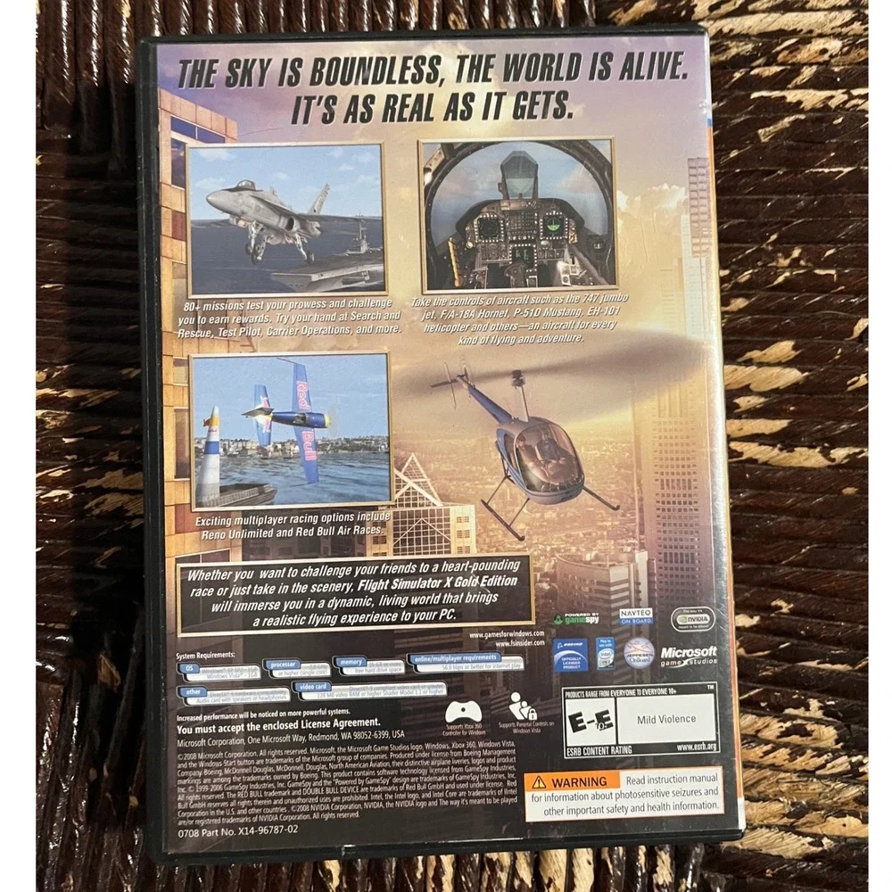Microsoft Flight Simulator X Gold Edition PC DVD Deluxe Acceleration Expansion